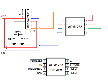 Adm1232 watchdog circuito supervisore